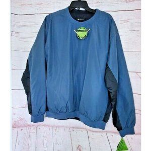 Wedge Golf & Beyond Wind Gear Golf Mens Reversible Steel Blue Black Large Shirt